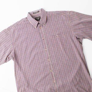 Falcon Bay Men's XLT Short Sleeve Button Up Plaid Shirt‎